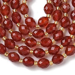 Природного сердолика нитей бисера&nbsp;G-F809-A22-01