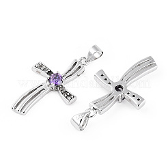 Подвески из серебра 925 пробы с родиевым покрытием и цирконием в паве&nbsp;STER-T007-35P