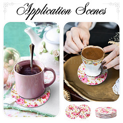 8 шт. коврики под чашки из искусственной кожи&nbsp;AJEW-MB0001-12