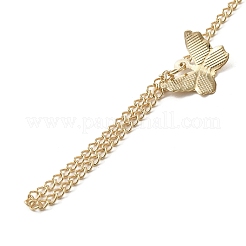 Железный браслет с кольцом-бабочкой&nbsp;BJEW-C054-03G