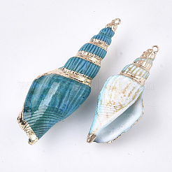 Окрашенные распылением и гальванические спиральные оболочки большие подвески&nbsp;SSHEL-T010-05B