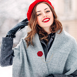 Полиэстер цветок розы лацкан булавка задняя часть&nbsp;JEWB-FH0002-09B