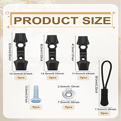 3 коробка пластиковый универсальный набор для ремонта молний&nbsp;DIY-LP0004-11