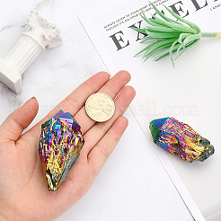 2 шт. 2 стиля гальванизированный натуральный кварцевый кристалл дисплей украшения&nbsp;G-CA0001-60