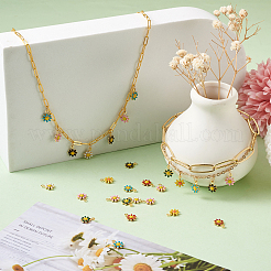 42шт 7 цвета латунные эмалевые подвески&nbsp;KK-SW0001-04