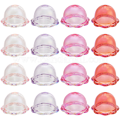 60 шт. 4-цветные акриловые колпачки для бусин с УФ-покрытием&nbsp;PACR-PA0001-12A