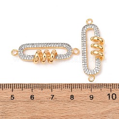 Шармы-соединители из латуни с микропаве из кубического циркония&nbsp;KK-G543-14GP-01