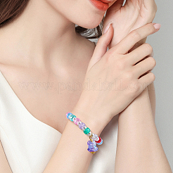 750шт 15 цвета прозрачные пластиковые бусины&nbsp;KY-PA0001-03