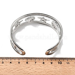 Браслеты-манжеты из нержавеющей стали 304 для женщин&nbsp;BJEW-D384-03P