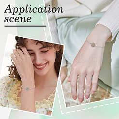 20 шт. регулируемые 304 нержавеющая сталь цепочка слайдер браслеты изготовление&nbsp;STAS-BBC0008-75