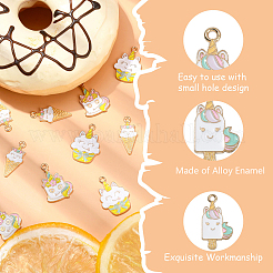 40шт 4 стиля подвески из сплава с эмалью&nbsp;ENAM-CJ0003-18