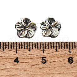 Натуральные черные резные бусины из ракушек&nbsp;SHEL-A006-11A