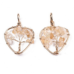 Природные подвески цитрин&nbsp;G-T131-97