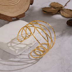 Женские многорядные витые браслеты-манжеты из нержавеющей стали 304&nbsp;UZ9131