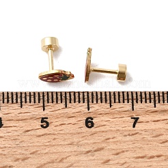 Серьги-гвоздики из нержавеющей стали 304&nbsp;EJEW-F396-02B-G