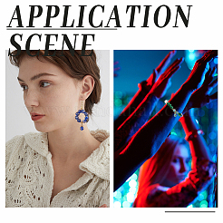 Светящиеся бусины лэмпворк из золота и песка ручной работы&nbsp;LAMP-NB0001-79D