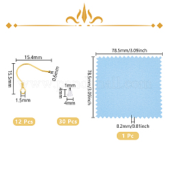 6 пара 925 крючка для сережек из стерлингового серебра&nbsp;STER-UN0001-44G