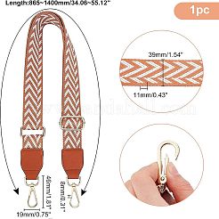 Регулируемый ремень для сумки из хлопка в полоску&nbsp;AJEW-WH0254-63A