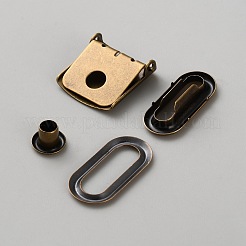 Комплект из латунной пряжки для бейсбольной кепки с ремешком и зажимом&nbsp;LS-FIND-WH0435-60AB