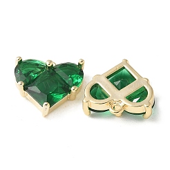 Латунные микропаве прозрачные подвески с фианитом&nbsp;KK-Q031-42G