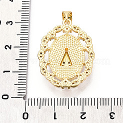 Латунные микропаве прозрачные подвески с фианитом&nbsp;KK-N268-33G