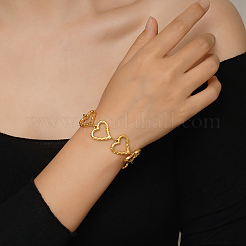 Стильные браслеты-цепочки из нержавеющей стали в форме сердца для женщин&nbsp;OP5600