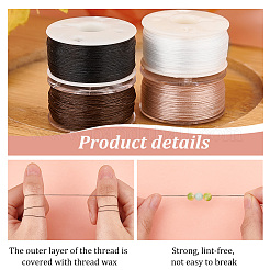 4 рулон 4-х цветных полиэстеровых ниток со специальным покрытием для бисера&nbsp;OCOR-PH0002-65