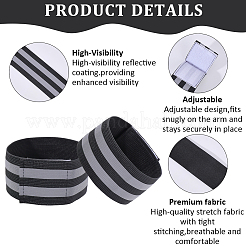 4 шт. полиэстеровые светоотражающие браслеты&nbsp;AJEW-CN0005-23A