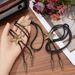 2 шт. 2 стиля звездное лариатное ожерелье для мужчин и женщин&nbsp;NJEW-GF0001-09