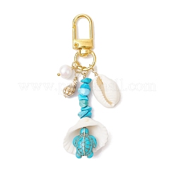 4 шт. 4 стиля синтетических бирюзовых бусин и ракушек подвеска украшения&nbsp;HJEW-JM02915
