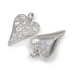 Латунные микропаве прозрачные подвески с фианитом&nbsp;ENAM-K078-01P