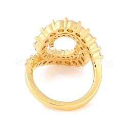 Кольца из латуни с микропаве RJEW-U009-01G