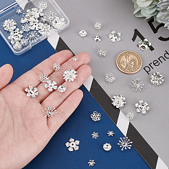 48 шт. 8 стиля латунных колпачков для бусин&nbsp;KK-PH0006-50