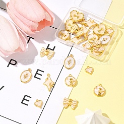 24шт 6 стиля подвески из сплава с эмалью&nbsp;ENAM-FS0002-65G