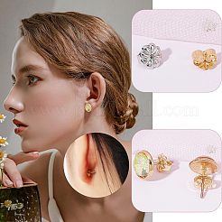 200 шт. 2-цветная латунная гайка-ушко для стойки&nbsp;KK-FH0003-79