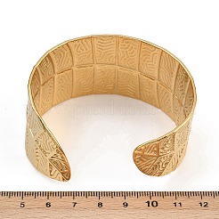 Браслеты-манжеты из нержавеющей стали 304 для женщин&nbsp;BJEW-P362-01G