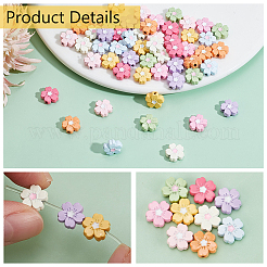 54 шт. 9-х цветные бусины из цинкового сплава&nbsp;FIND-PH0021-56