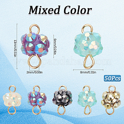 50 шт. смоляные бусины со стразами&nbsp;RESI-SC0003-23