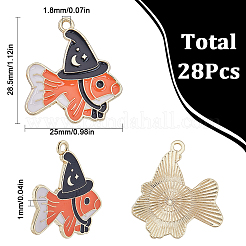 28 шт. Подвески из сплава с эмалью&nbsp;ENAM-SC0004-27