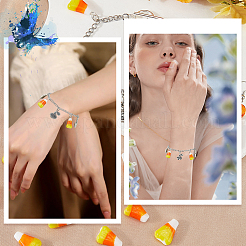 50 шт. бусины ручной работы в стиле лэмпворк на Хэллоуин&nbsp;LAMP-PA0001-43