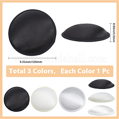 3 шт. 3-цветная атласная имитация льна основа для шляпы-вуальщика для шляпного магазина&nbsp;AJEW-GF0010-82