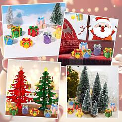 21 шт. 7 стиля рождественских украшений из смолы для подарочной коробки&nbsp;AJEW-CJ0001-81