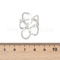 Кольца-манжеты из нержавеющей стали 304 с полым цветком&nbsp;RJEW-R018-02GP