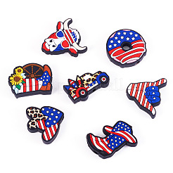 7 шт. 7 стиля силиконовые бусины на тему Дня независимости&nbsp;SIL-TA0002-73