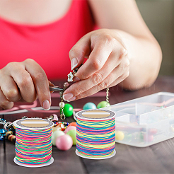 2 рулон сегментных окрашенных полиэфирных шнуров ниток для макраме&nbsp;OCOR-GO0001-04