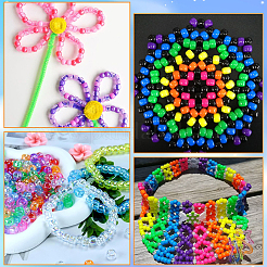 500шт акриловые бусины с УФ-покрытием&nbsp;OACR-SP0001-85C