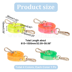 4 шт. 4-х цветные регулируемые прозрачные ремни для сумок из ПВХ&nbsp;FIND-WR0010-02