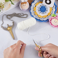 Старинные швейные ножницы из нержавеющей стали и железа с цепочкой для рукоделия&nbsp;NJEW-WH20004-10AG