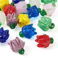 16шт 8 цвета бусины лэмпворк ручной работы&nbsp;LAMP-TA0001-33