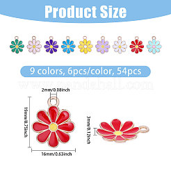 54шт 9 цвета сплава эмалевые подвески&nbsp;ENAM-CA0001-86